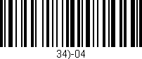 Código de barras (EAN, GTIN, SKU, ISBN): '34)-04'