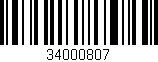 Código de barras (EAN, GTIN, SKU, ISBN): '34000807'