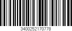 Código de barras (EAN, GTIN, SKU, ISBN): '3400252170778'