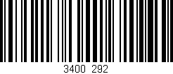 Código de barras (EAN, GTIN, SKU, ISBN): '3400/292'