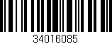 Código de barras (EAN, GTIN, SKU, ISBN): '34016085'