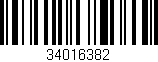 Código de barras (EAN, GTIN, SKU, ISBN): '34016382'