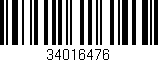 Código de barras (EAN, GTIN, SKU, ISBN): '34016476'