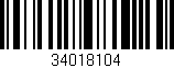 Código de barras (EAN, GTIN, SKU, ISBN): '34018104'