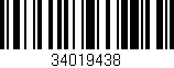 Código de barras (EAN, GTIN, SKU, ISBN): '34019438'