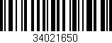 Código de barras (EAN, GTIN, SKU, ISBN): '34021650'