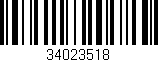 Código de barras (EAN, GTIN, SKU, ISBN): '34023518'