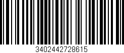 Código de barras (EAN, GTIN, SKU, ISBN): '3402442728615'