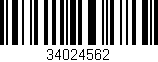 Código de barras (EAN, GTIN, SKU, ISBN): '34024562'