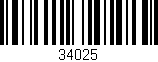 Código de barras (EAN, GTIN, SKU, ISBN): '34025'