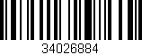 Código de barras (EAN, GTIN, SKU, ISBN): '34026884'