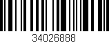 Código de barras (EAN, GTIN, SKU, ISBN): '34026888'