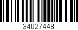 Código de barras (EAN, GTIN, SKU, ISBN): '34027448'