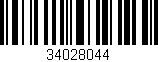 Código de barras (EAN, GTIN, SKU, ISBN): '34028044'