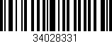 Código de barras (EAN, GTIN, SKU, ISBN): '34028331'