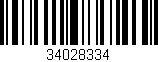Código de barras (EAN, GTIN, SKU, ISBN): '34028334'