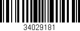 Código de barras (EAN, GTIN, SKU, ISBN): '34029181'