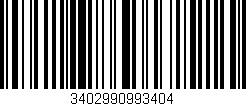 Código de barras (EAN, GTIN, SKU, ISBN): '3402990993404'
