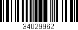 Código de barras (EAN, GTIN, SKU, ISBN): '34029962'