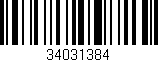 Código de barras (EAN, GTIN, SKU, ISBN): '34031384'