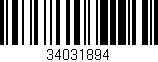 Código de barras (EAN, GTIN, SKU, ISBN): '34031894'