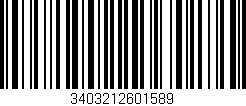 Código de barras (EAN, GTIN, SKU, ISBN): '3403212601589'