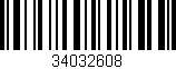 Código de barras (EAN, GTIN, SKU, ISBN): '34032608'