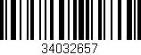 Código de barras (EAN, GTIN, SKU, ISBN): '34032657'