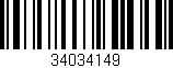 Código de barras (EAN, GTIN, SKU, ISBN): '34034149'