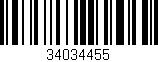 Código de barras (EAN, GTIN, SKU, ISBN): '34034455'