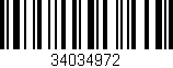 Código de barras (EAN, GTIN, SKU, ISBN): '34034972'