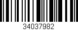 Código de barras (EAN, GTIN, SKU, ISBN): '34037982'