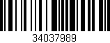 Código de barras (EAN, GTIN, SKU, ISBN): '34037989'