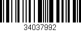 Código de barras (EAN, GTIN, SKU, ISBN): '34037992'