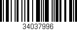 Código de barras (EAN, GTIN, SKU, ISBN): '34037996'