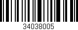 Código de barras (EAN, GTIN, SKU, ISBN): '34038005'