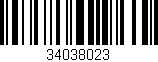 Código de barras (EAN, GTIN, SKU, ISBN): '34038023'
