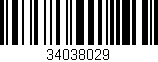 Código de barras (EAN, GTIN, SKU, ISBN): '34038029'