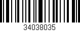 Código de barras (EAN, GTIN, SKU, ISBN): '34038035'