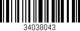 Código de barras (EAN, GTIN, SKU, ISBN): '34038043'