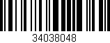 Código de barras (EAN, GTIN, SKU, ISBN): '34038048'
