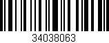 Código de barras (EAN, GTIN, SKU, ISBN): '34038063'