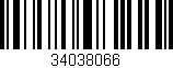 Código de barras (EAN, GTIN, SKU, ISBN): '34038066'