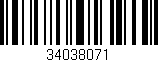 Código de barras (EAN, GTIN, SKU, ISBN): '34038071'