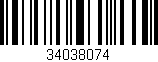 Código de barras (EAN, GTIN, SKU, ISBN): '34038074'