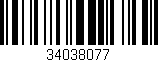 Código de barras (EAN, GTIN, SKU, ISBN): '34038077'