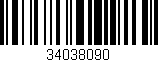 Código de barras (EAN, GTIN, SKU, ISBN): '34038090'