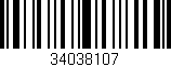 Código de barras (EAN, GTIN, SKU, ISBN): '34038107'