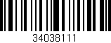 Código de barras (EAN, GTIN, SKU, ISBN): '34038111'