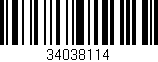 Código de barras (EAN, GTIN, SKU, ISBN): '34038114'